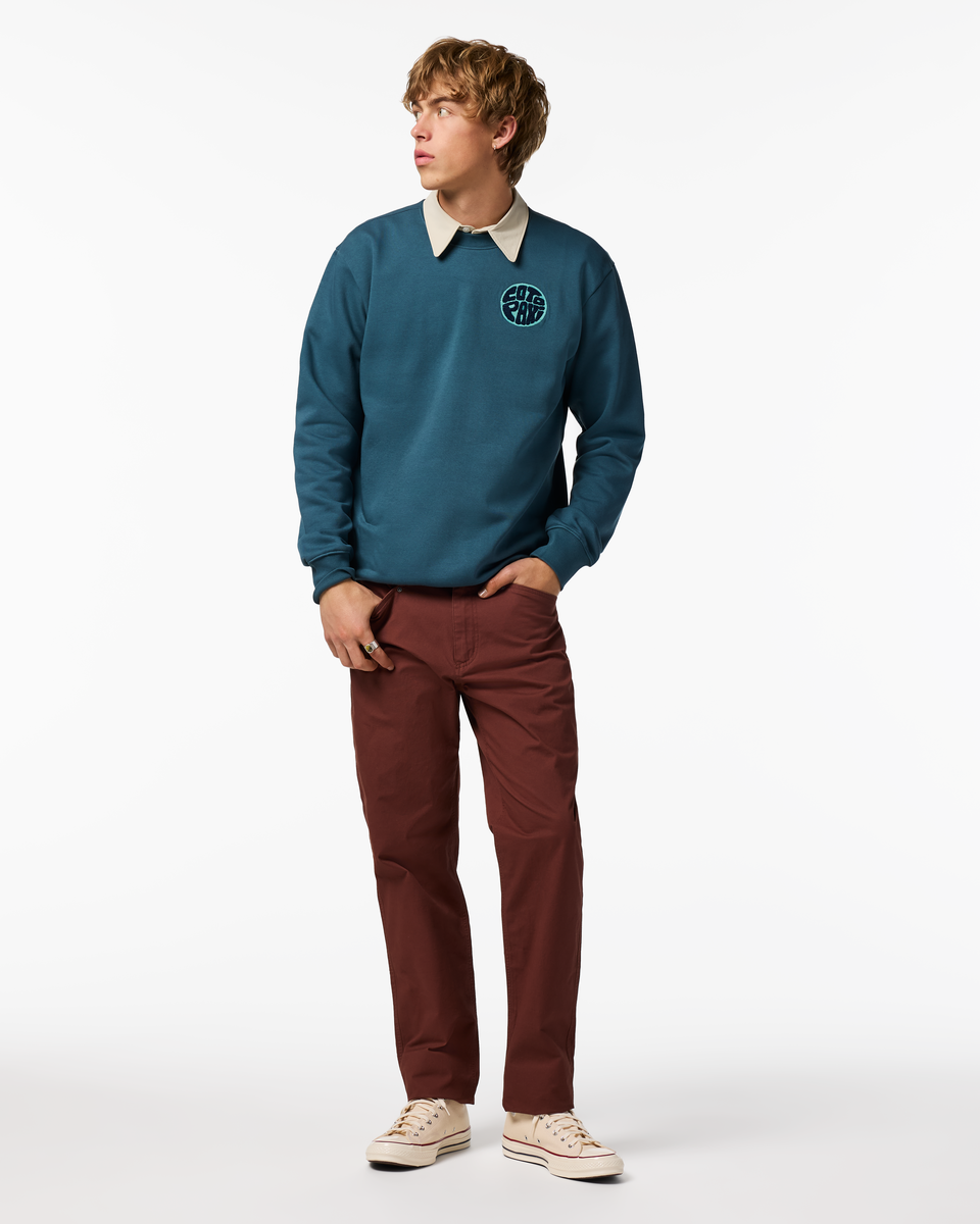 Trail To Sea Crew Sweatshirt - Men's, Ocean, Model Maximus