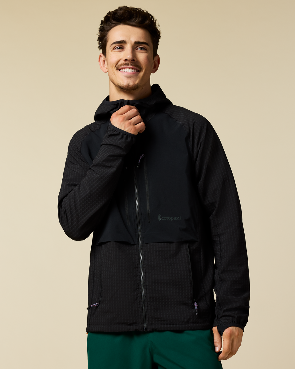 Yermo Hooded Jacket - Men's, Cotopaxi Black, Model Kellan