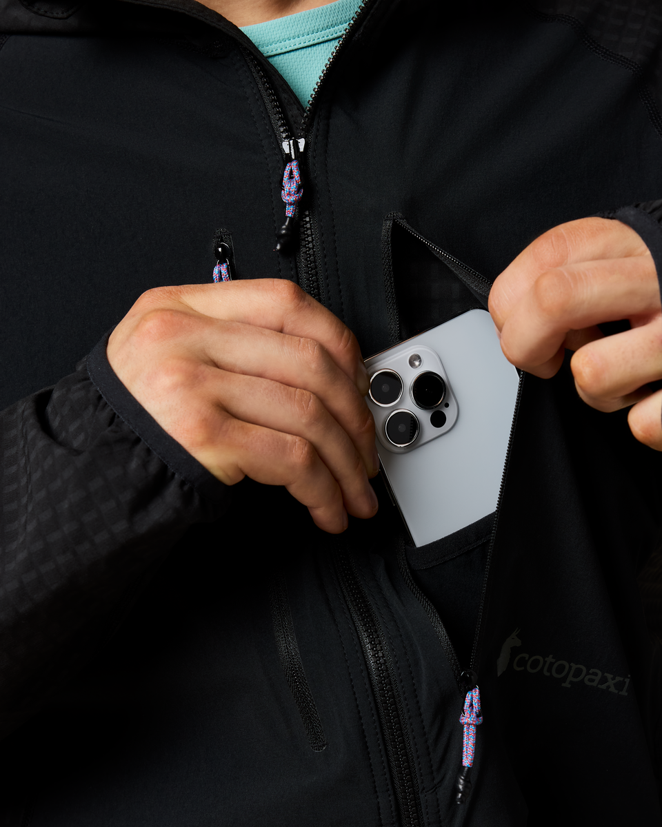 Yermo Hooded Jacket - Men's, Cotopaxi Black, Model Kellan