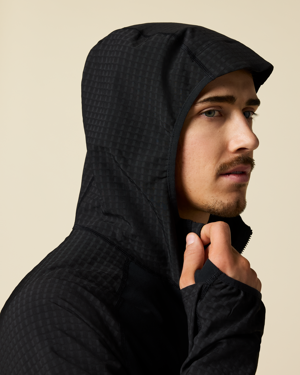 Yermo Hooded Jacket - Men's, Cotopaxi Black, Model Kellan