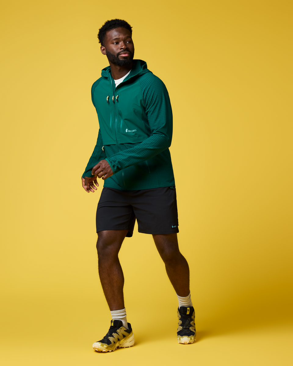 Yermo Hooded Jacket - Men's, Kale, Model Kirk