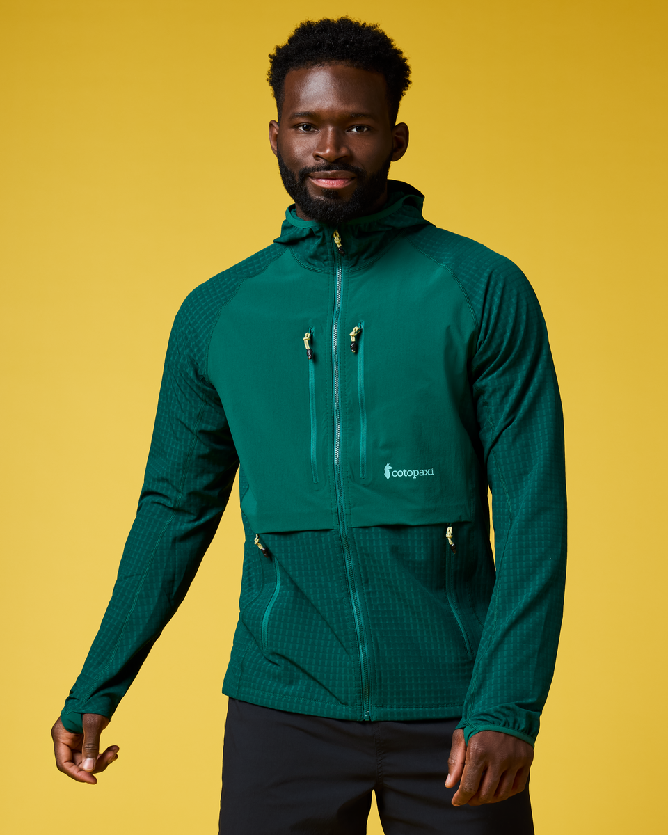 Yermo Hooded Jacket - Men's, Kale, Model Kirk