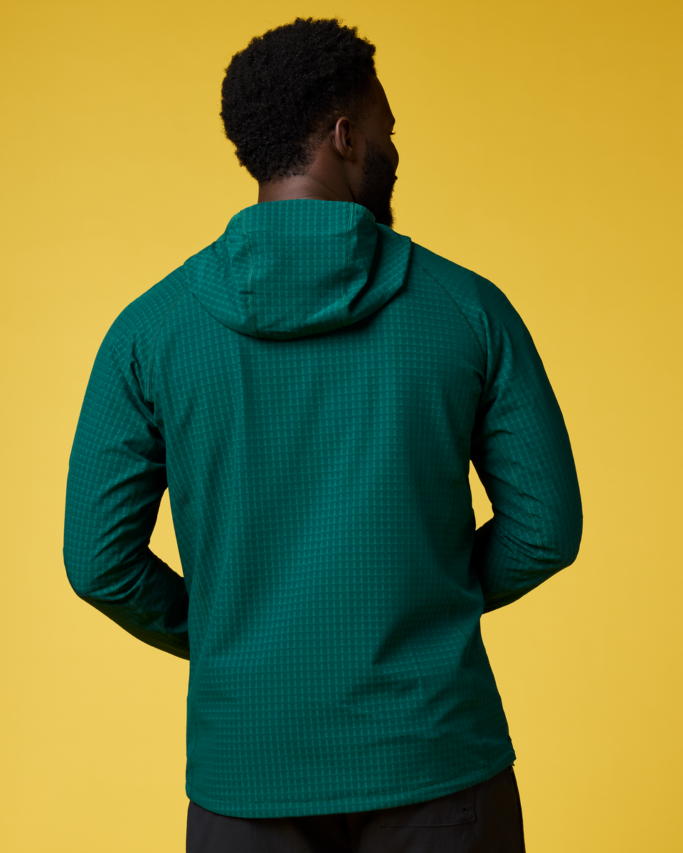 Yermo Hooded Jacket - Men's, Kale, Model Kirk