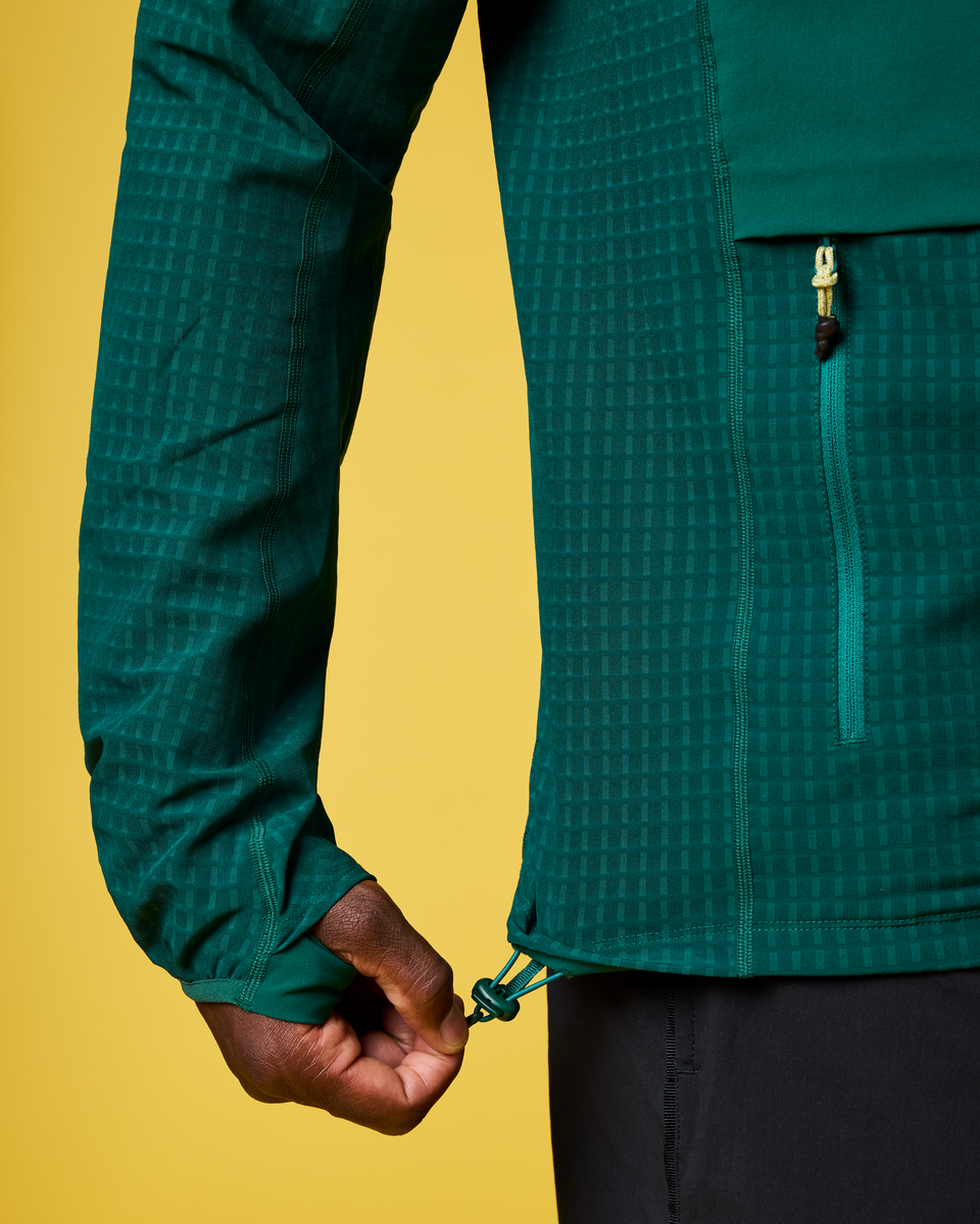 Yermo Hooded Jacket - Men's, Kale, Model Kirk
