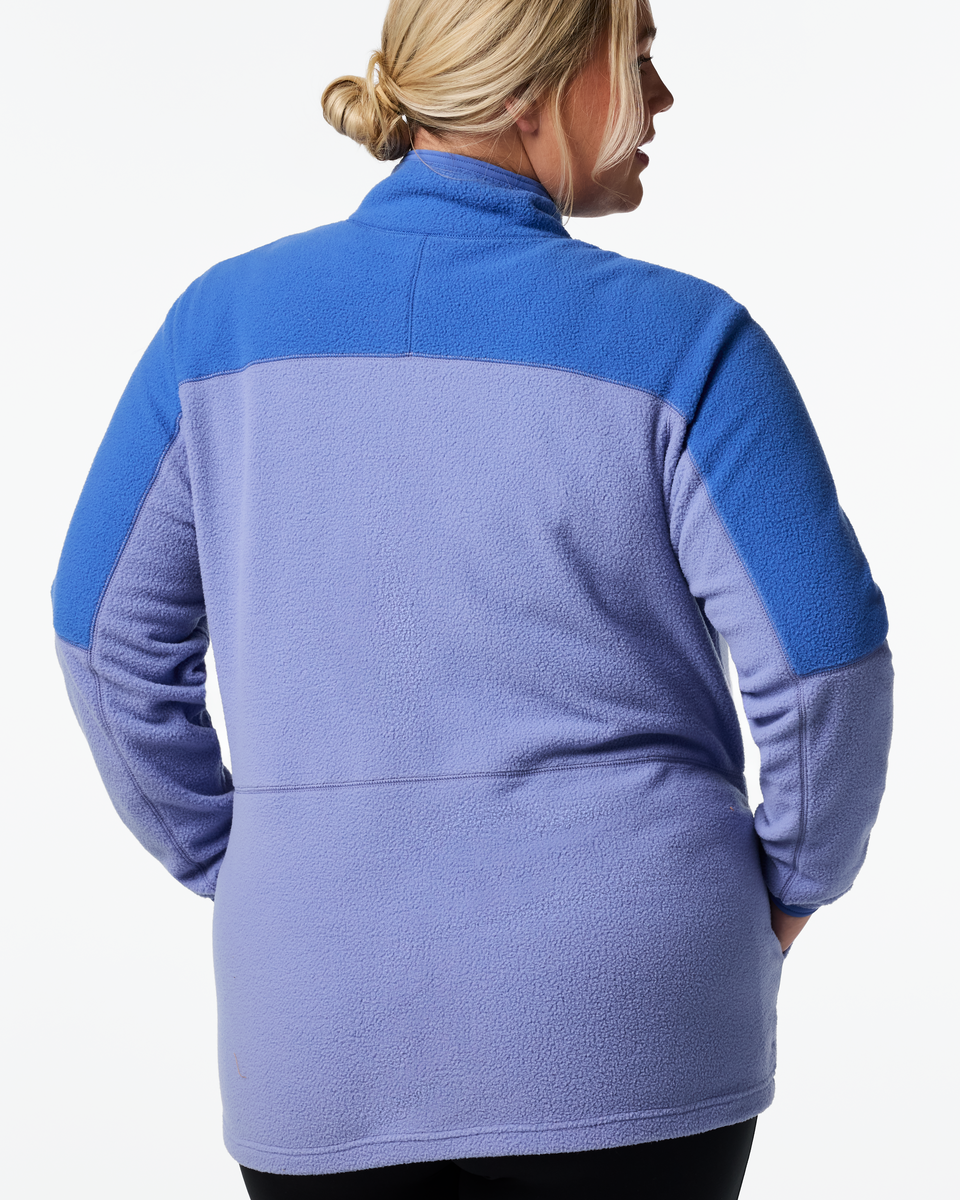 Abrazo Fleece Full-Zip Jacket - Women's, Azure/Aster, Model Jordy