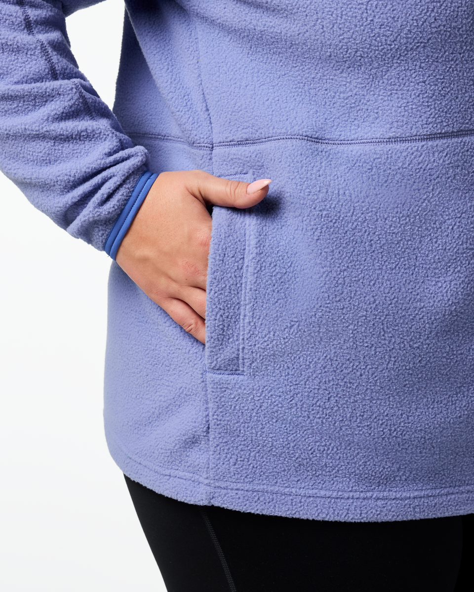 Abrazo Fleece Full-Zip Jacket - Women's, Azure/Aster, Model Jordy