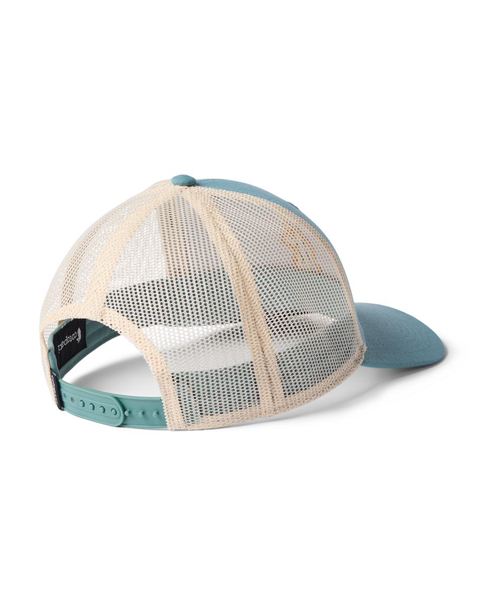 Llama Trucker Hat, Everglade, Detail