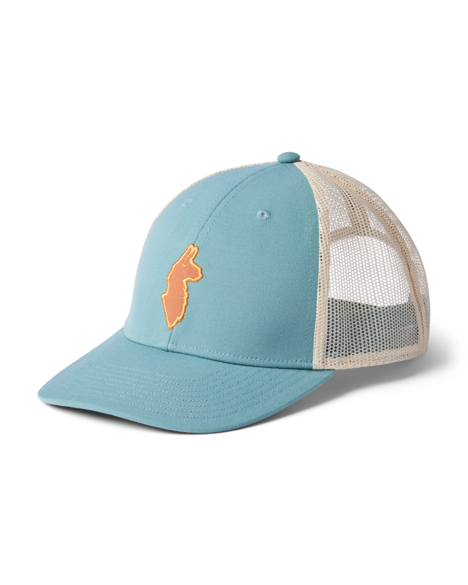 Llama Trucker Hat, Everglade, Detail