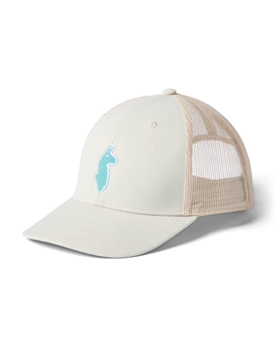 Llama Trucker Hat, Mineral, Detail