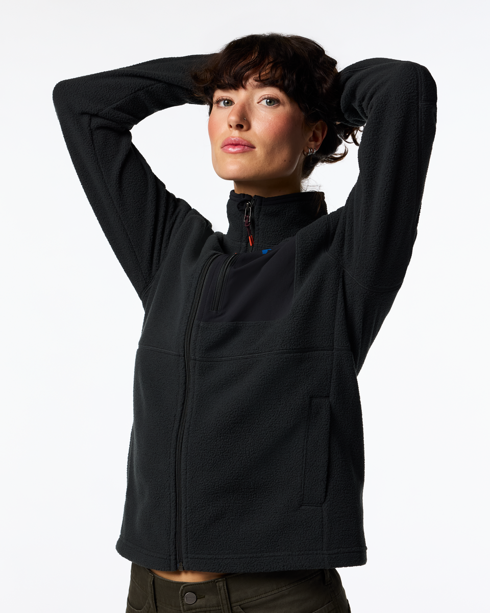 Abrazo Fleece Full-Zip Jacket - Women's, Cotopaxi Black, Model Lola
