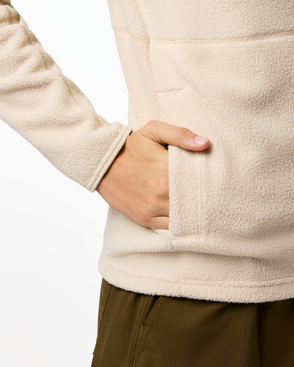 Abrazo Fleece Full-Zip Jacket - Women's, Khaki/Cream, Model Ellen