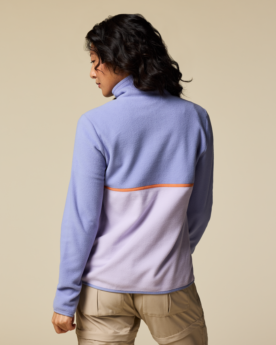 Amado Fleece Pullover - Women's, Aster/Moonbeam, Model Tiff