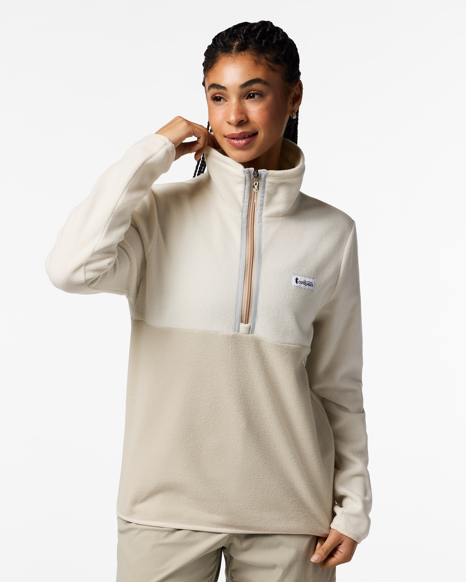 Amado Fleece Pullover - Women's, Chalk/Mineral, Model Kalu