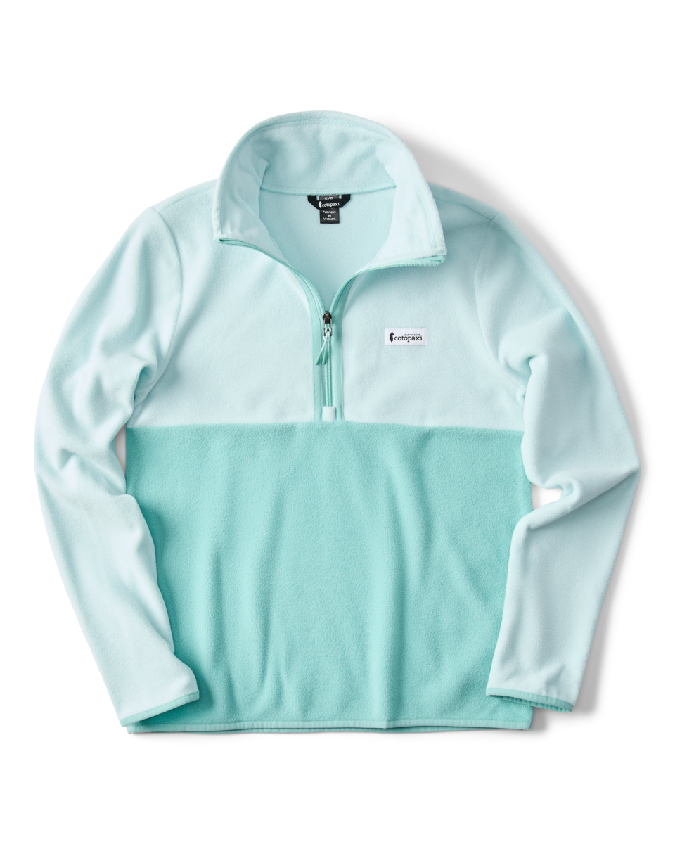 Amado Fleece Pullover - Women's, Surf/Tide Pool, Model Lola