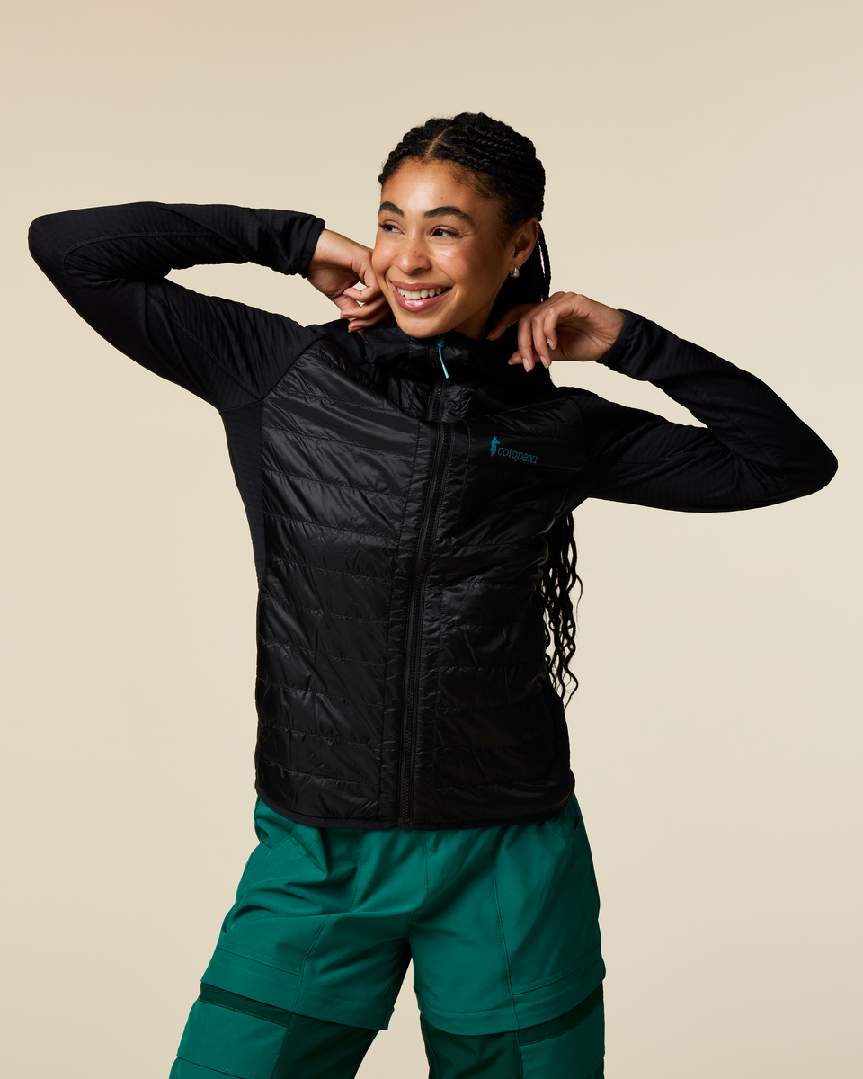 Capa Hybrid Insulated Hooded Jacket - Women's, Cotopaxi Black, Model Kalu