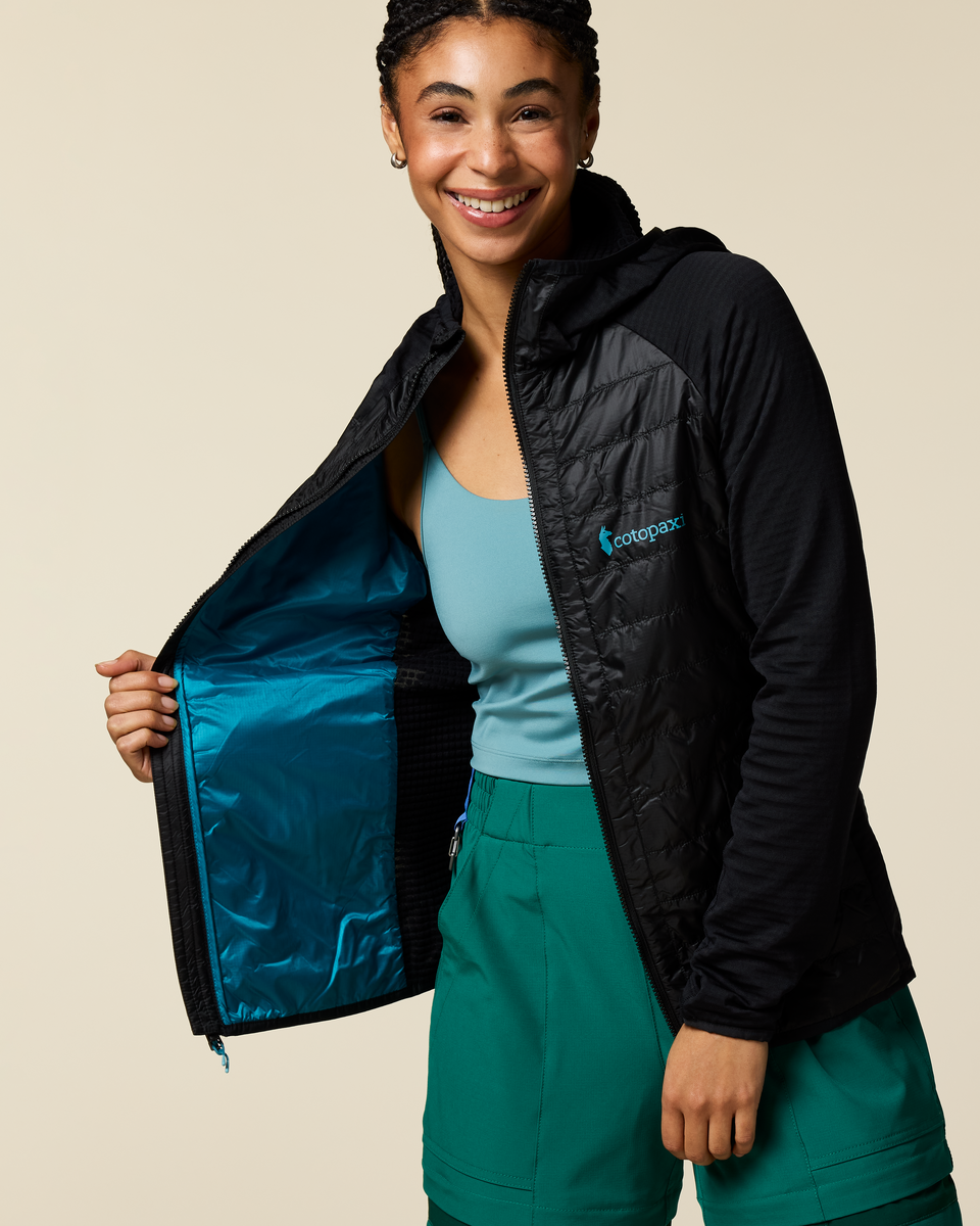 Capa Hybrid Insulated Hooded Jacket - Women's, Cotopaxi Black, Model Kalu