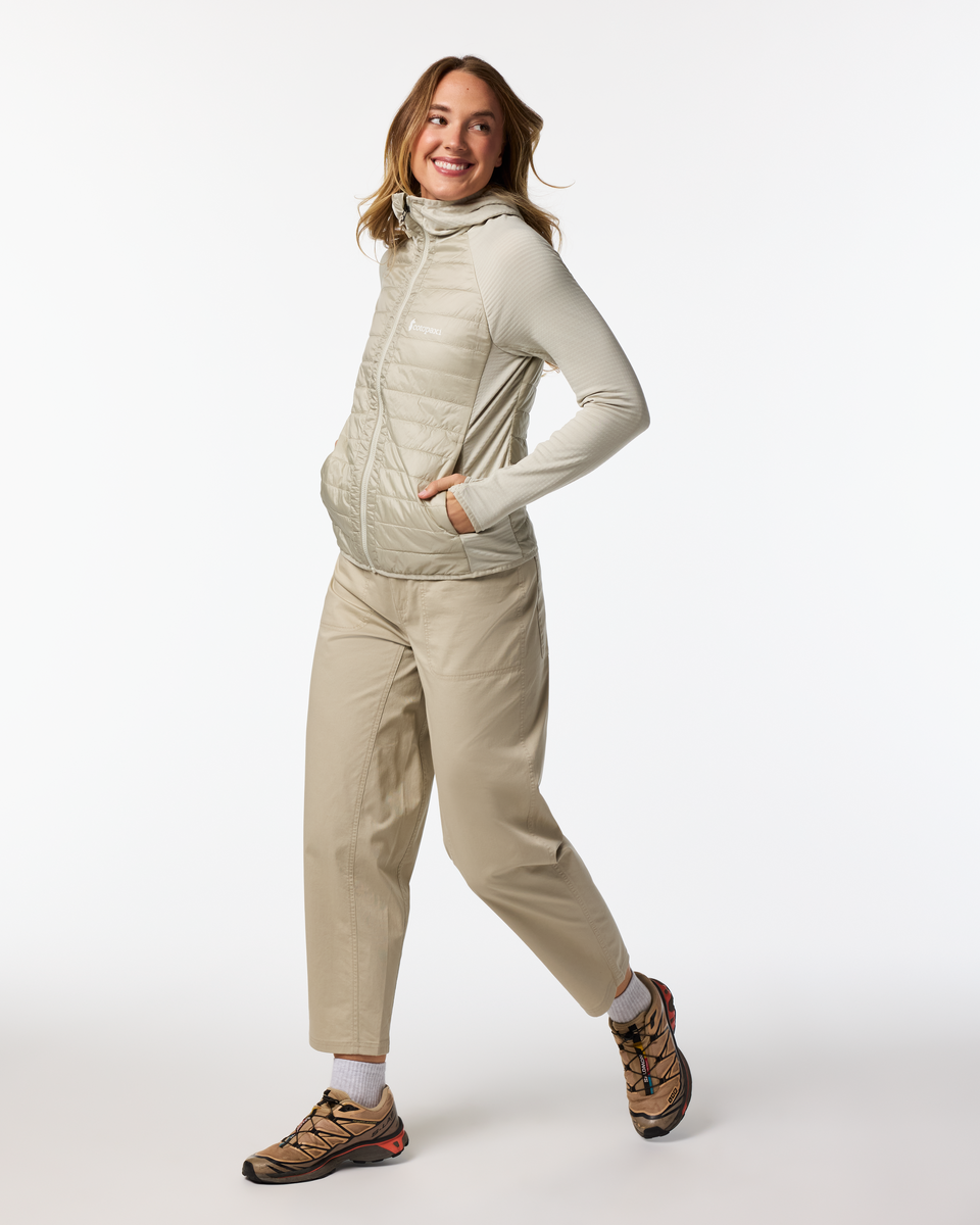 Capa Hybrid Insulated Hooded Jacket - Women's, Mineral, Model Ellen