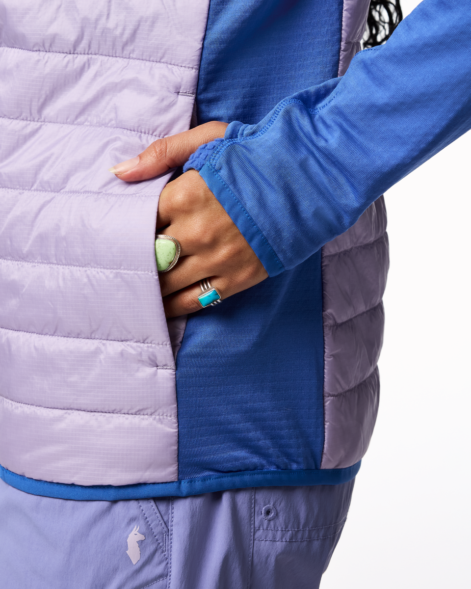 Capa Hybrid Insulated Jacket - Women's, Azure/Moonbeam, Model Kalu