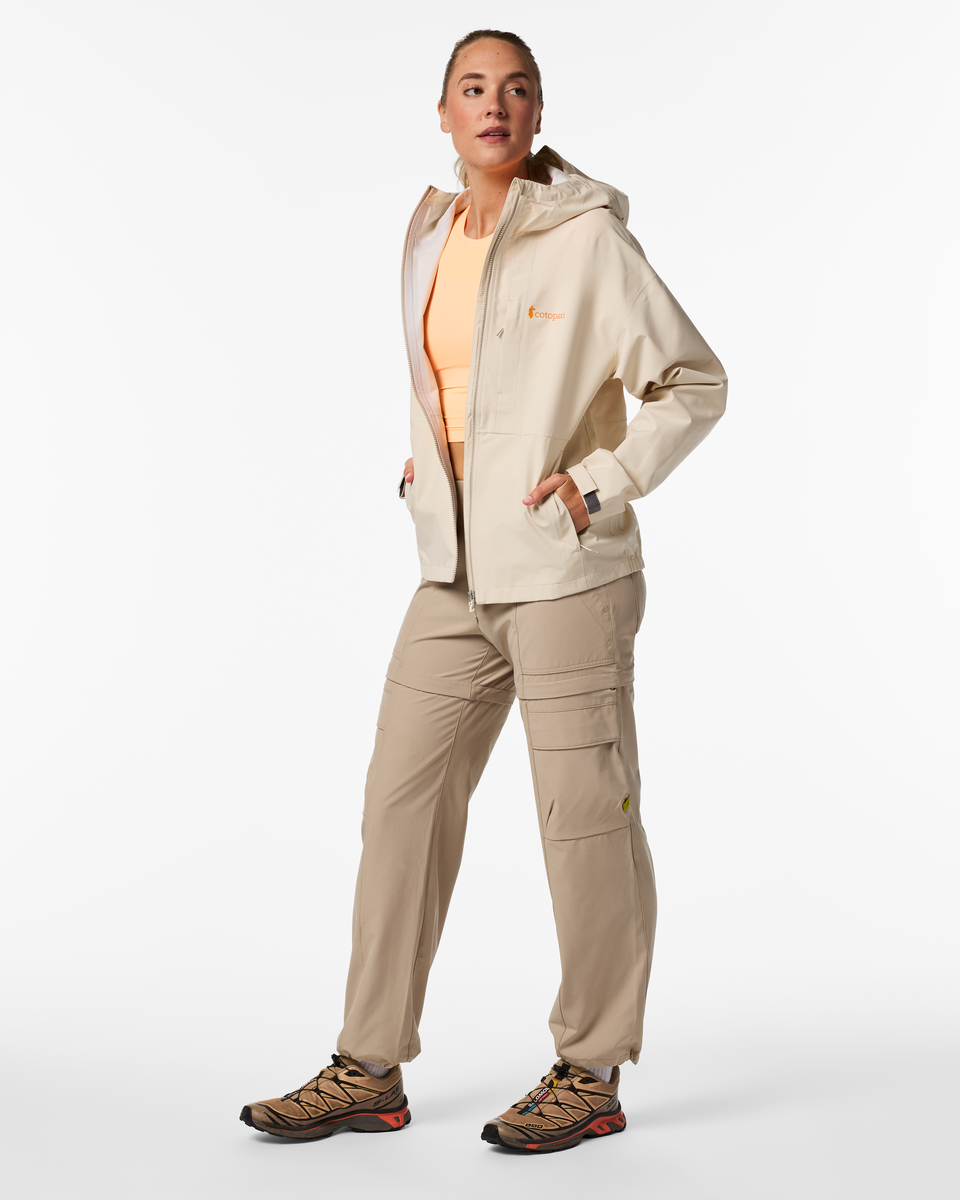 Cielo Rain Jacket - Women's, Cotopaxi Cream, Model Ellen