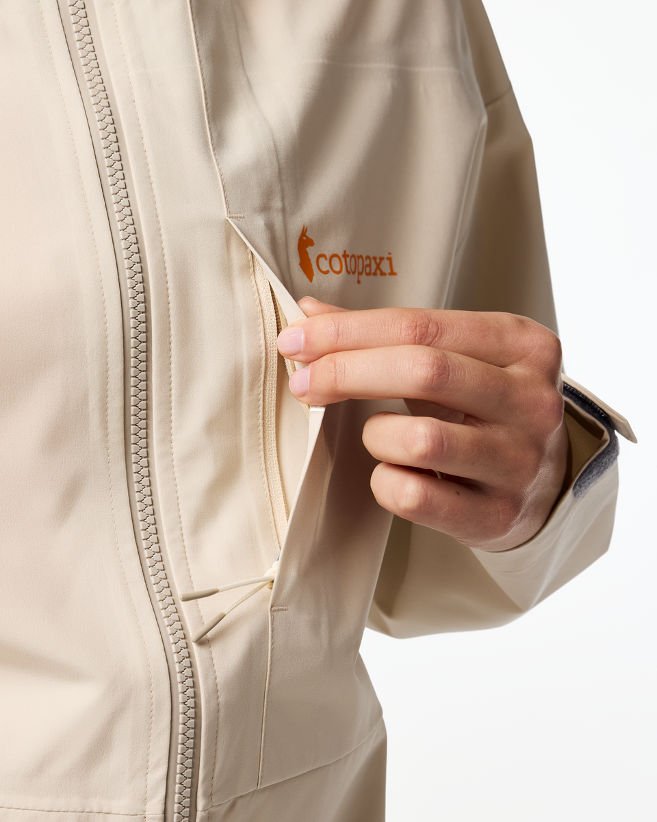 Cielo Rain Jacket - Women's, Cotopaxi Cream, Model Ellen