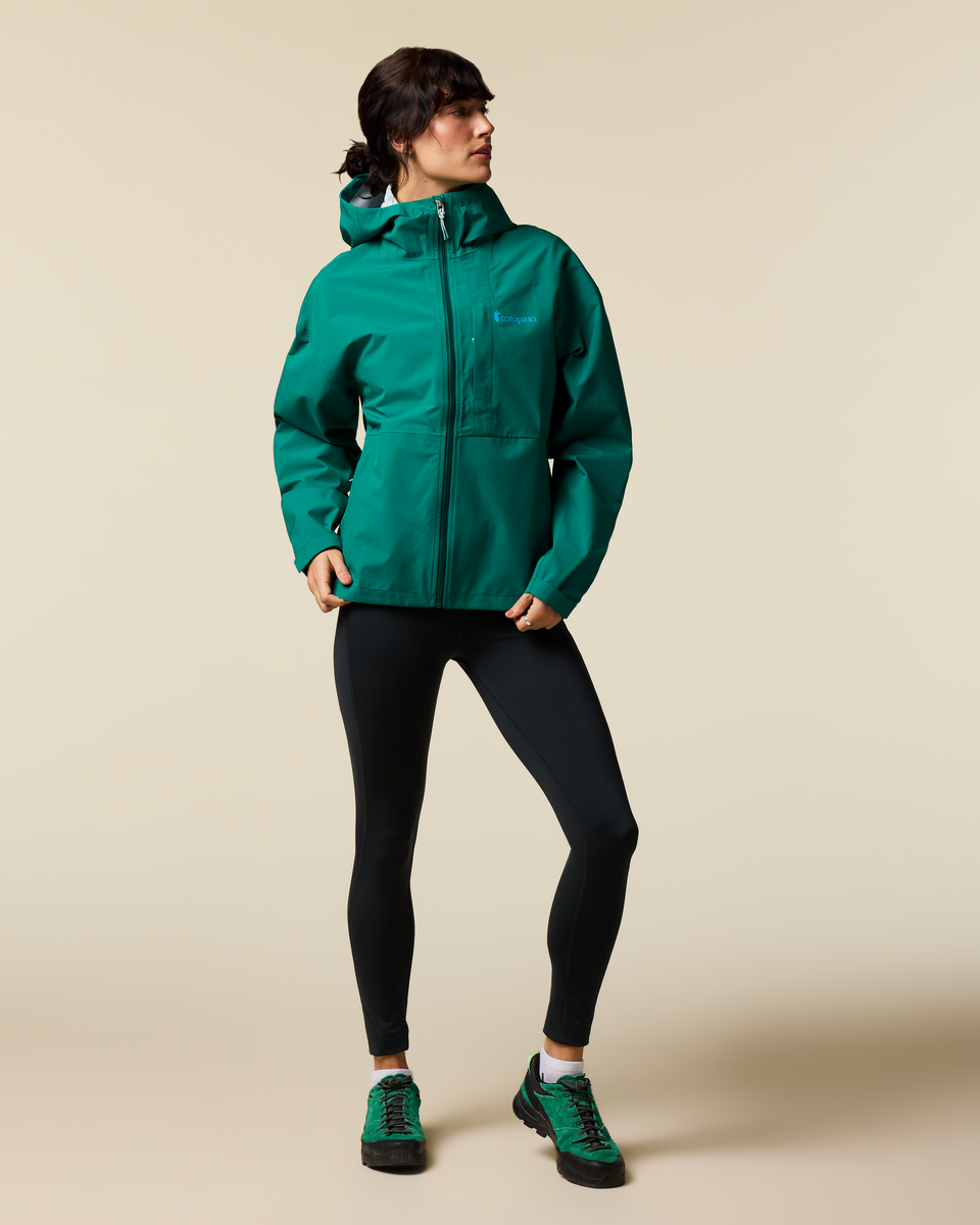 Cielo Rain Jacket - Women's, Malachite, Model Lola