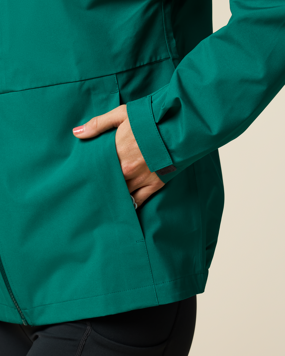 Cielo Rain Jacket - Women's, Malachite, Model Lola