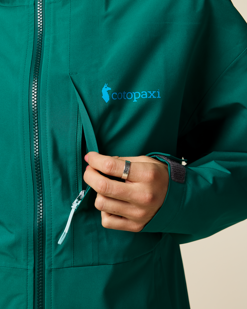 Cielo Rain Jacket - Women's, Malachite, Model Lola