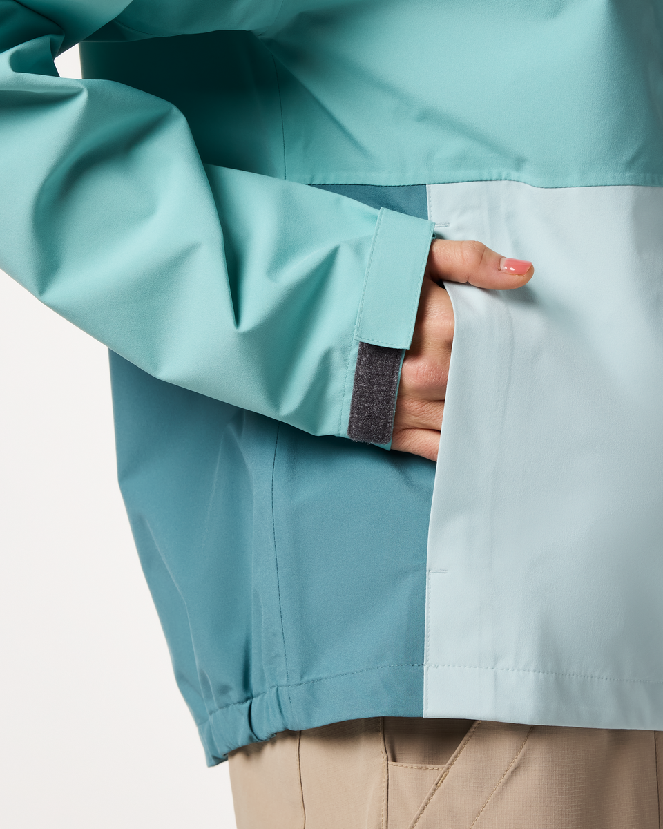 Cielo Rain Jacket - Women's, Tide Pool/Surf, Model Lola