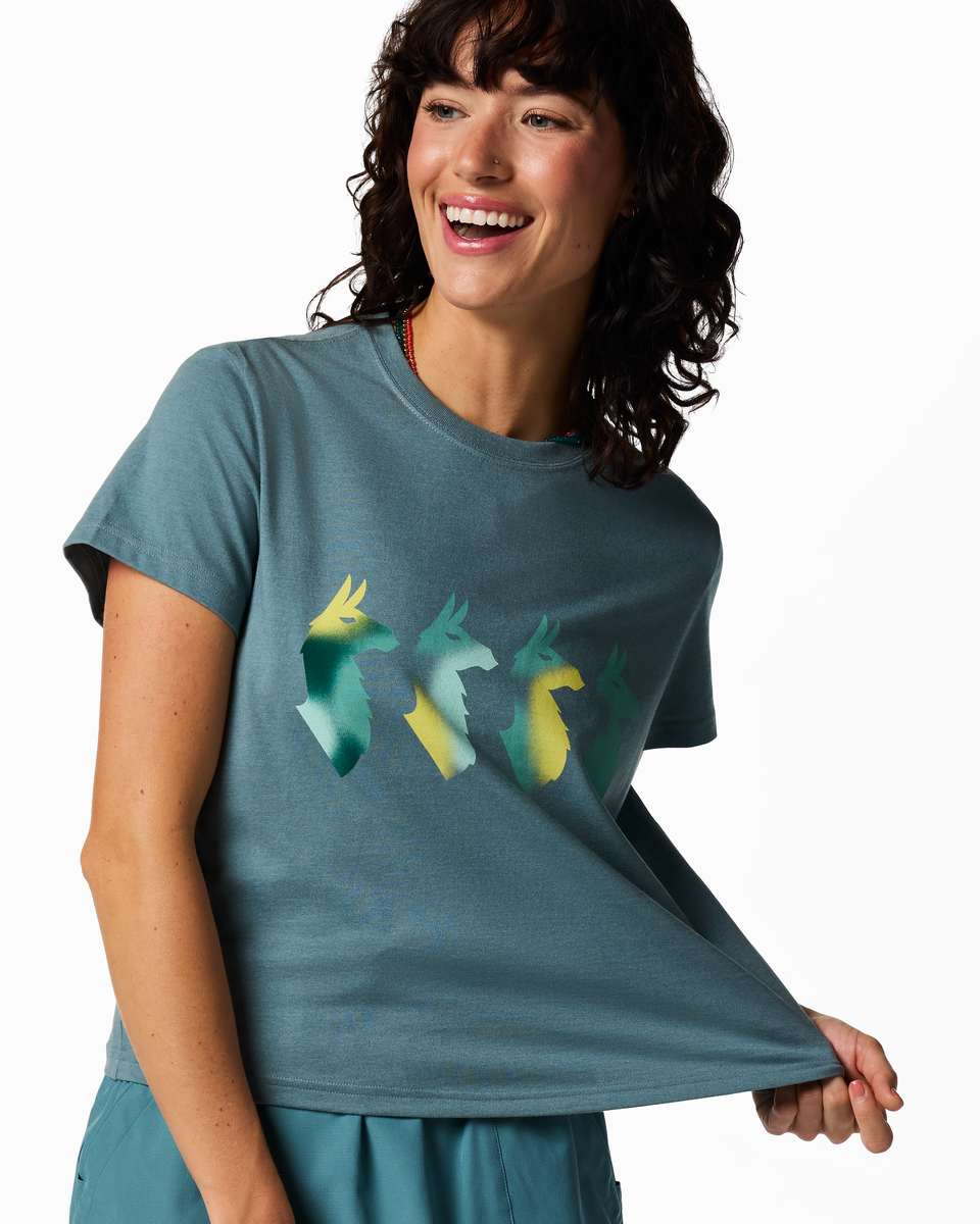 Cuatro Bitmap T-Shirt - Women's, Everglade, Model Lola