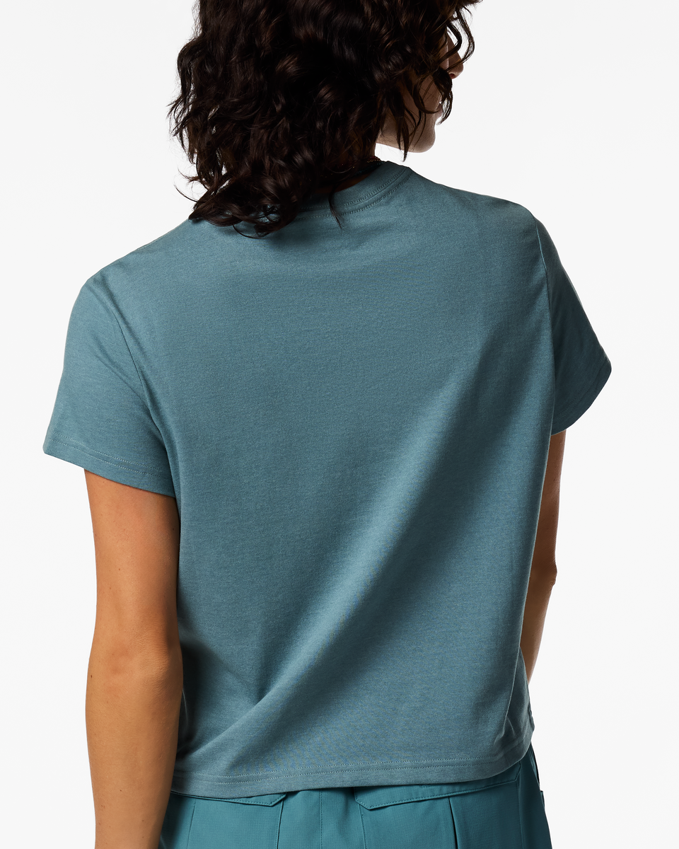 Cuatro Bitmap T-Shirt - Women's, Everglade, Model Lola