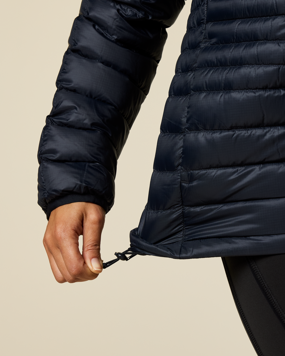 Fuego Down Hooded Jacket - Women's, Cotopaxi Black, Model Kalu
