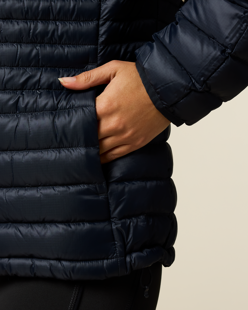 Fuego Down Hooded Jacket - Women's, Cotopaxi Black, Model Kalu