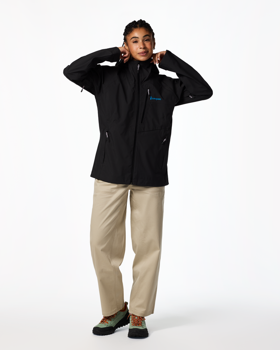 Impermeo 3L Hooded Shell Jacket - Women's, Cotopaxi Black, Model Kalu