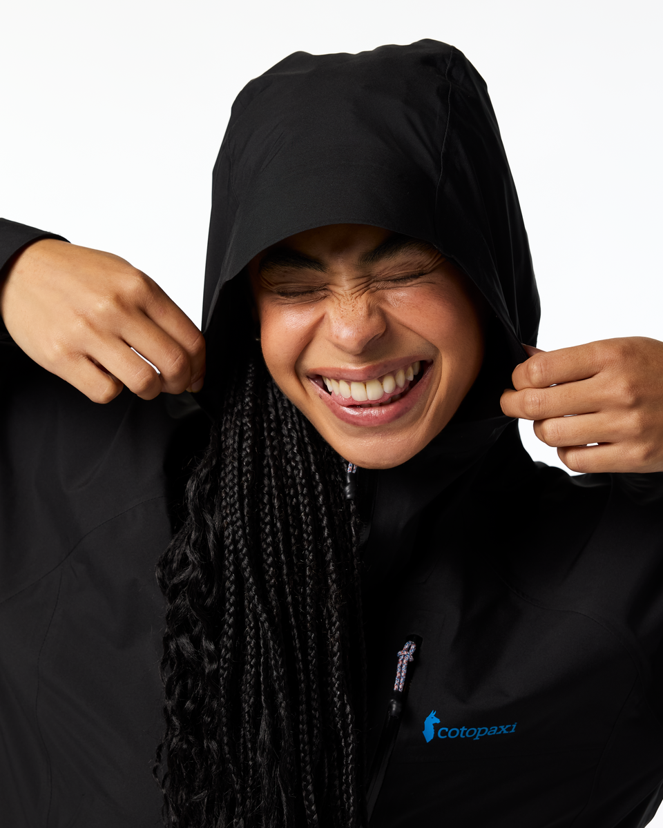 Impermeo 3L Hooded Shell Jacket - Women's, Cotopaxi Black, Model Kalu