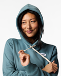 Llama Patch Pullover Hoodie - Women's, Everglade, Model Tiff