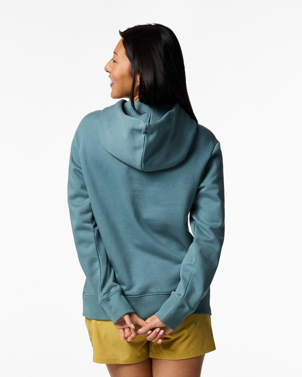 Llama Patch Pullover Hoodie - Women's, Everglade, Model Tiff
