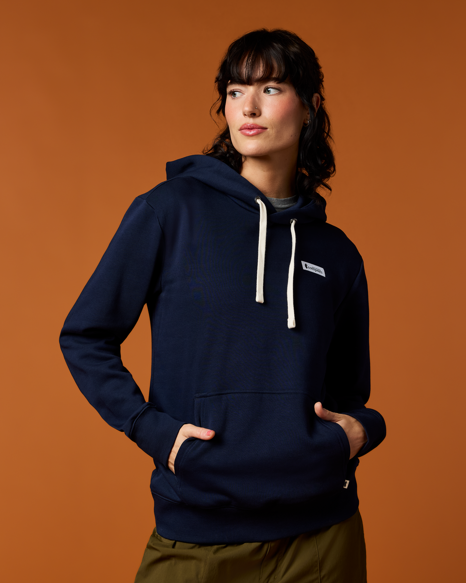 Llama Patch Pullover Hoodie - Women's, Maritime, Model Lola