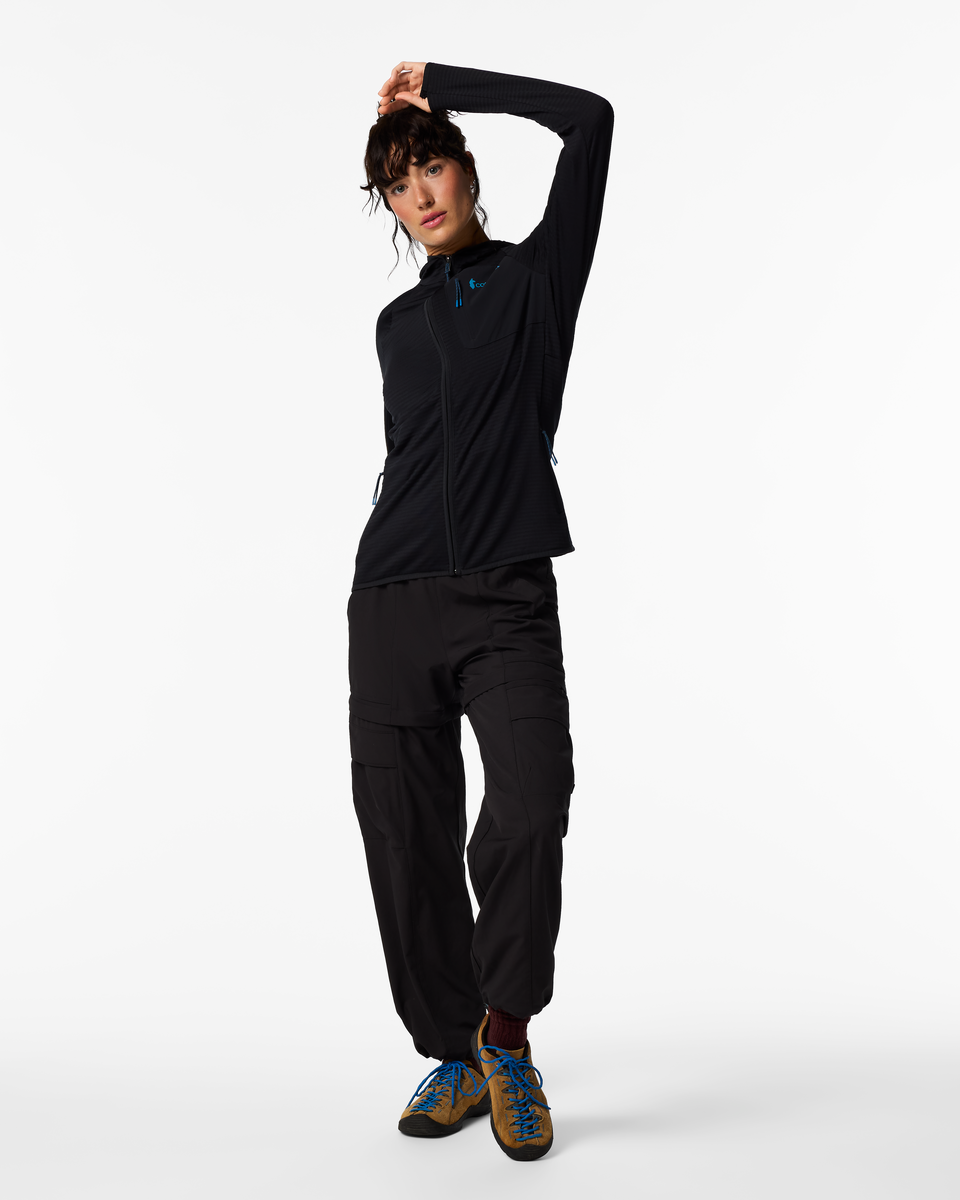 Otero Fleece Full-Zip Hooded Jacket - Women's, Cotopaxi Black, Model Lola