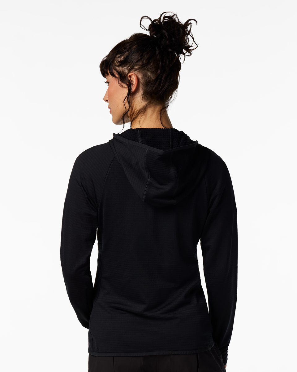 Otero Fleece Full-Zip Hooded Jacket - Women's, Cotopaxi Black, Model Lola