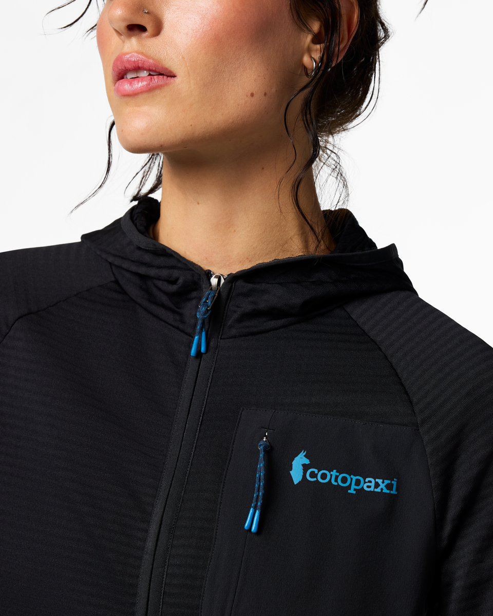Otero Fleece Full-Zip Hooded Jacket - Women's, Cotopaxi Black, Model Lola