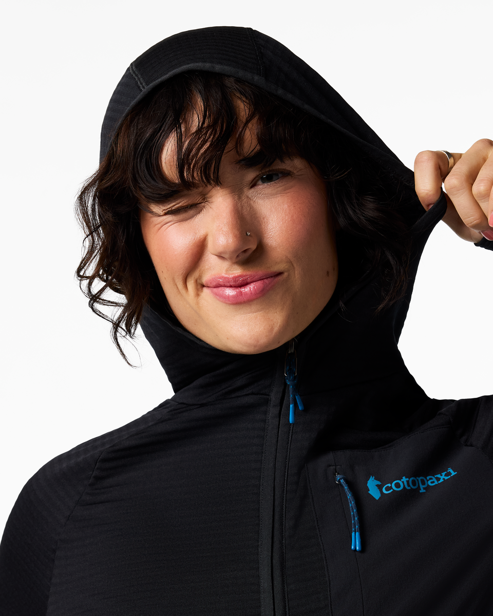 Otero Fleece Full-Zip Hooded Jacket - Women's, Cotopaxi Black, Model Lola