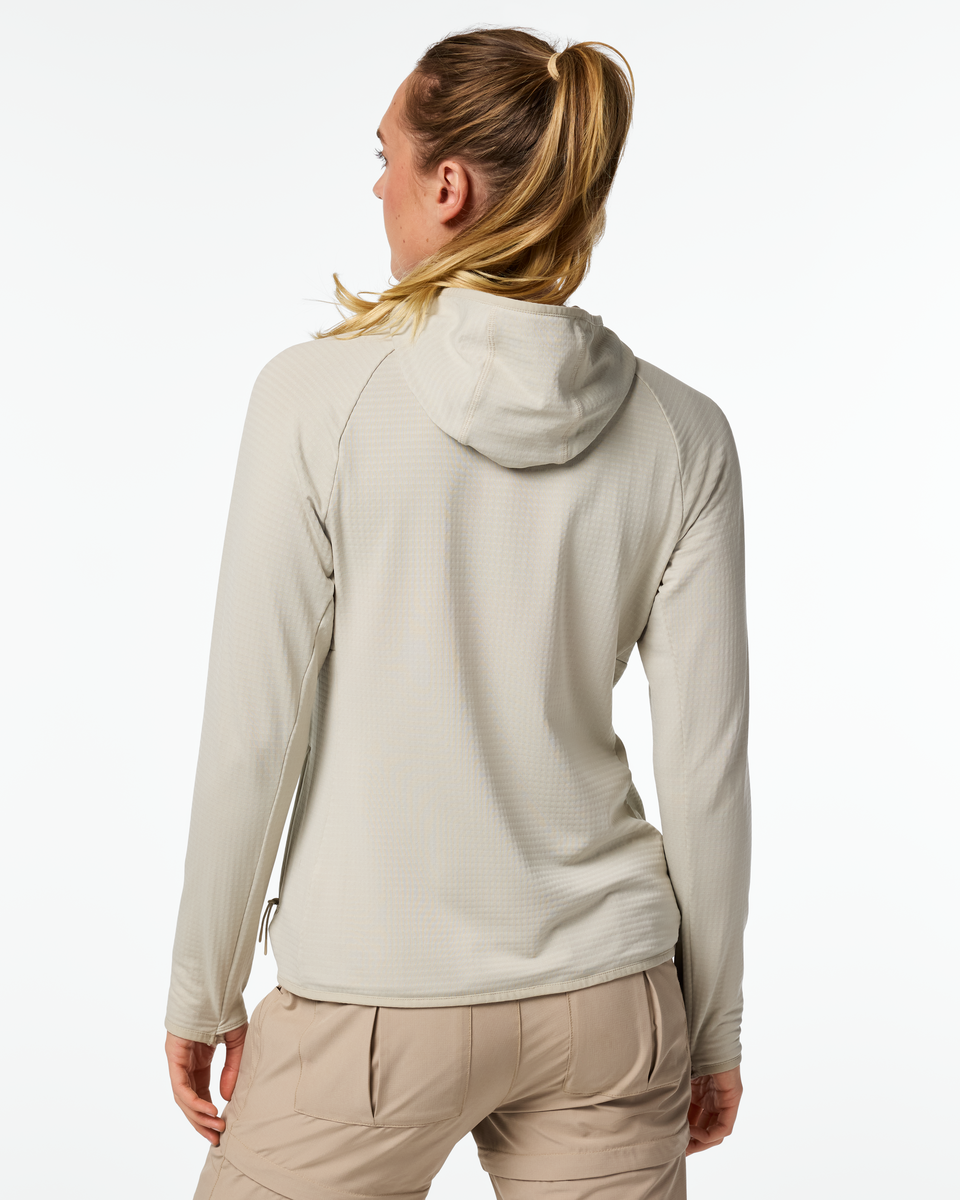 Otero Fleece Full-Zip Hooded Jacket - Women's, Mineral, Model Ellen