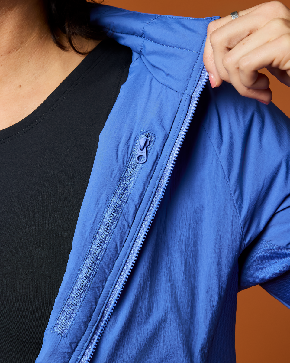 Pacaya 2.0 Insulated Jacket, Azure, Model Lola