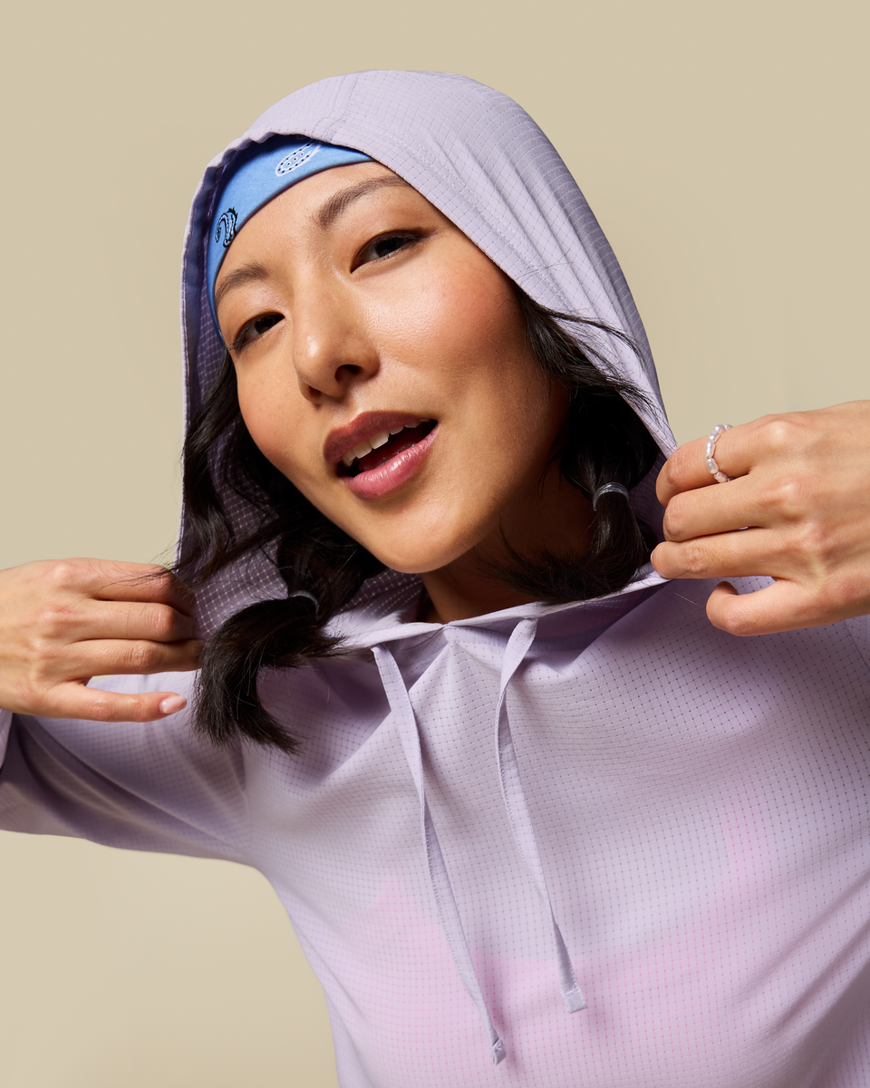 Pulso Tech Hoodie - Women's, Moonbeam, Model Tiff