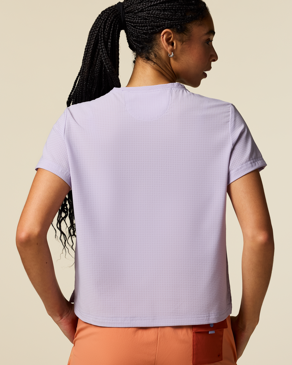 Pulso Tech T-Shirt - Women's, Moonbeam, Model Kalu