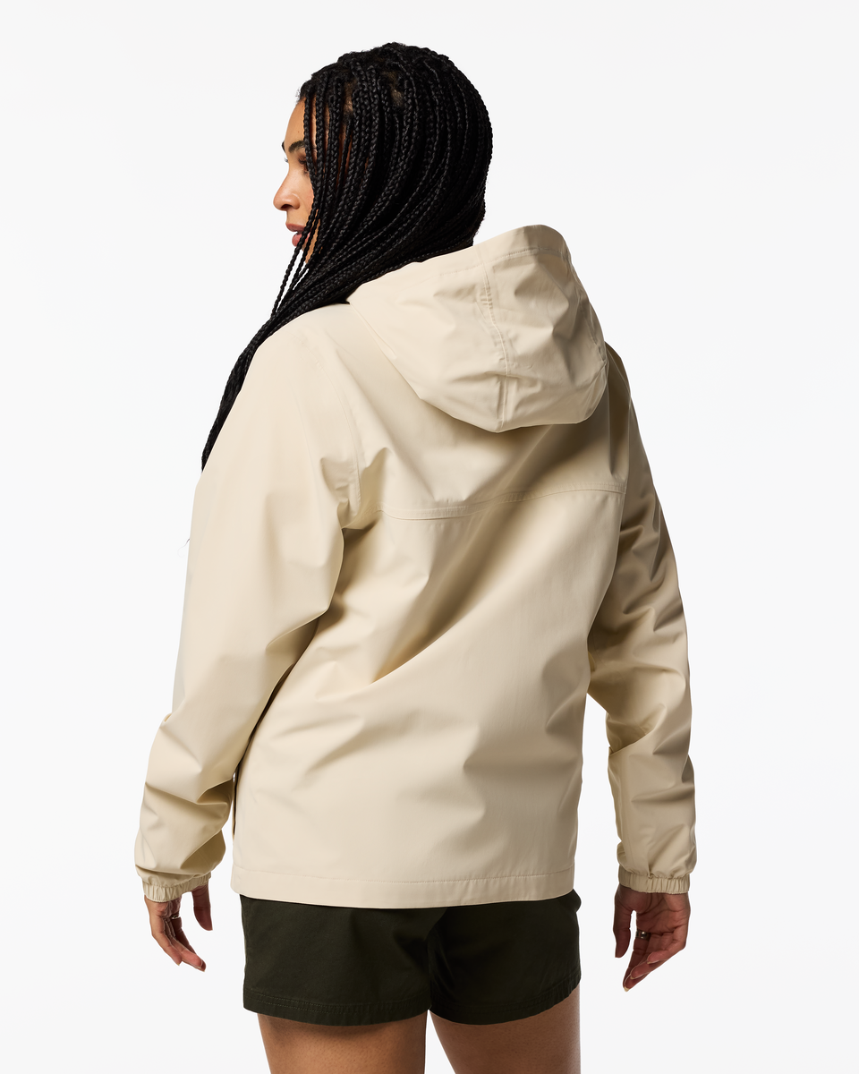 Rayu Rain Jacket - Women's, Cream, Model Kalu