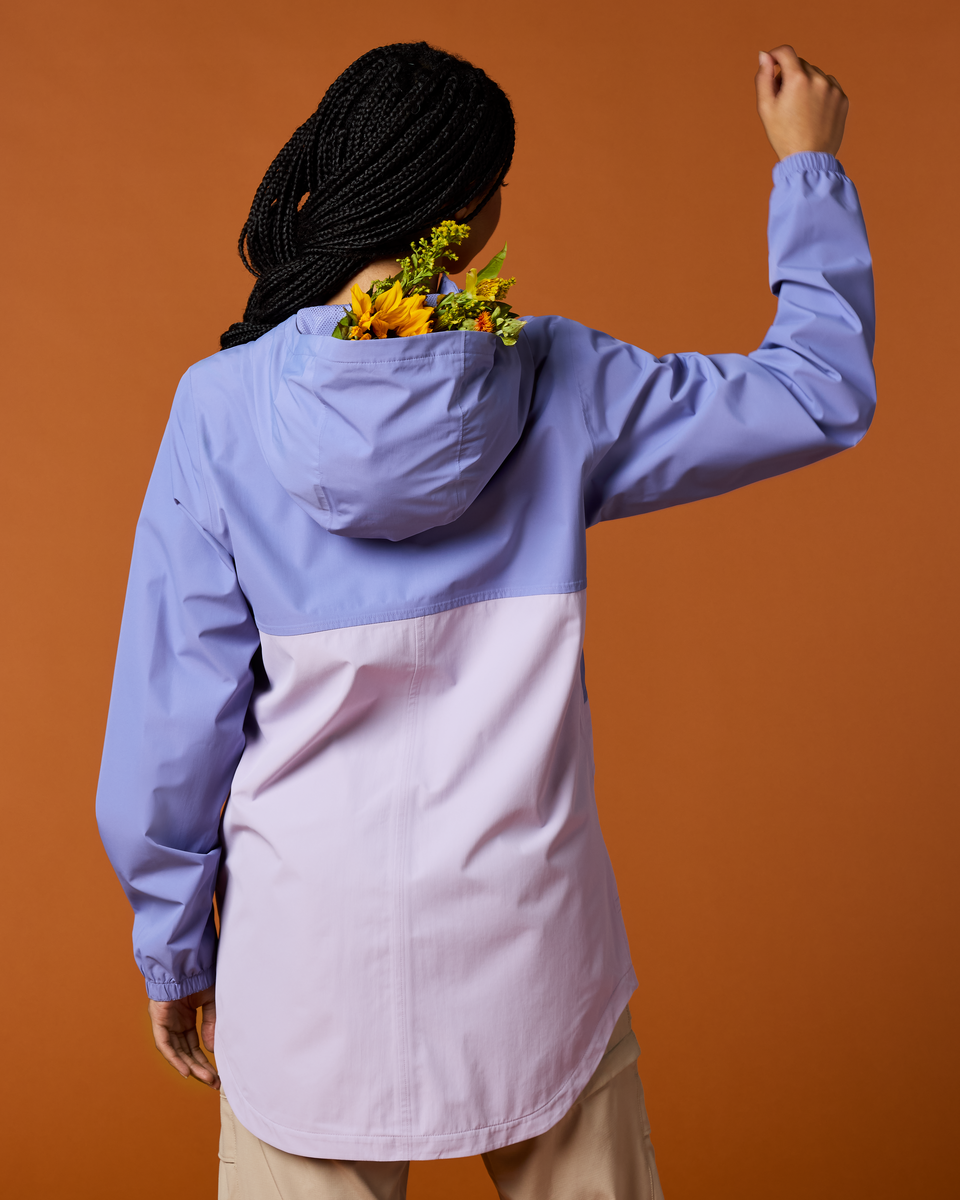 Rayu Rain Parka - Women's, Aster/Moonbeam, Model Kalu