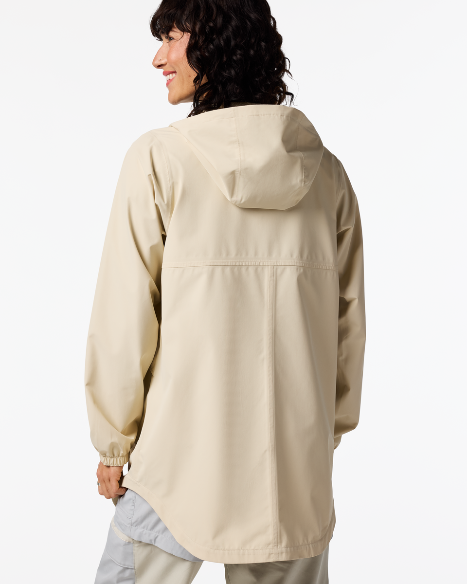 Rayu Rain Parka - Women's, Cream, Model Lola