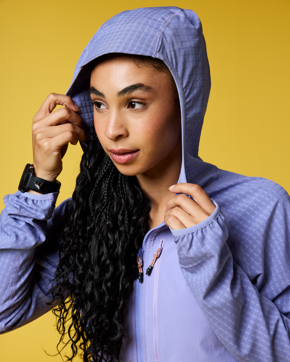 Yermo Hooded Jacket - Women's, Aster, Model Kalu