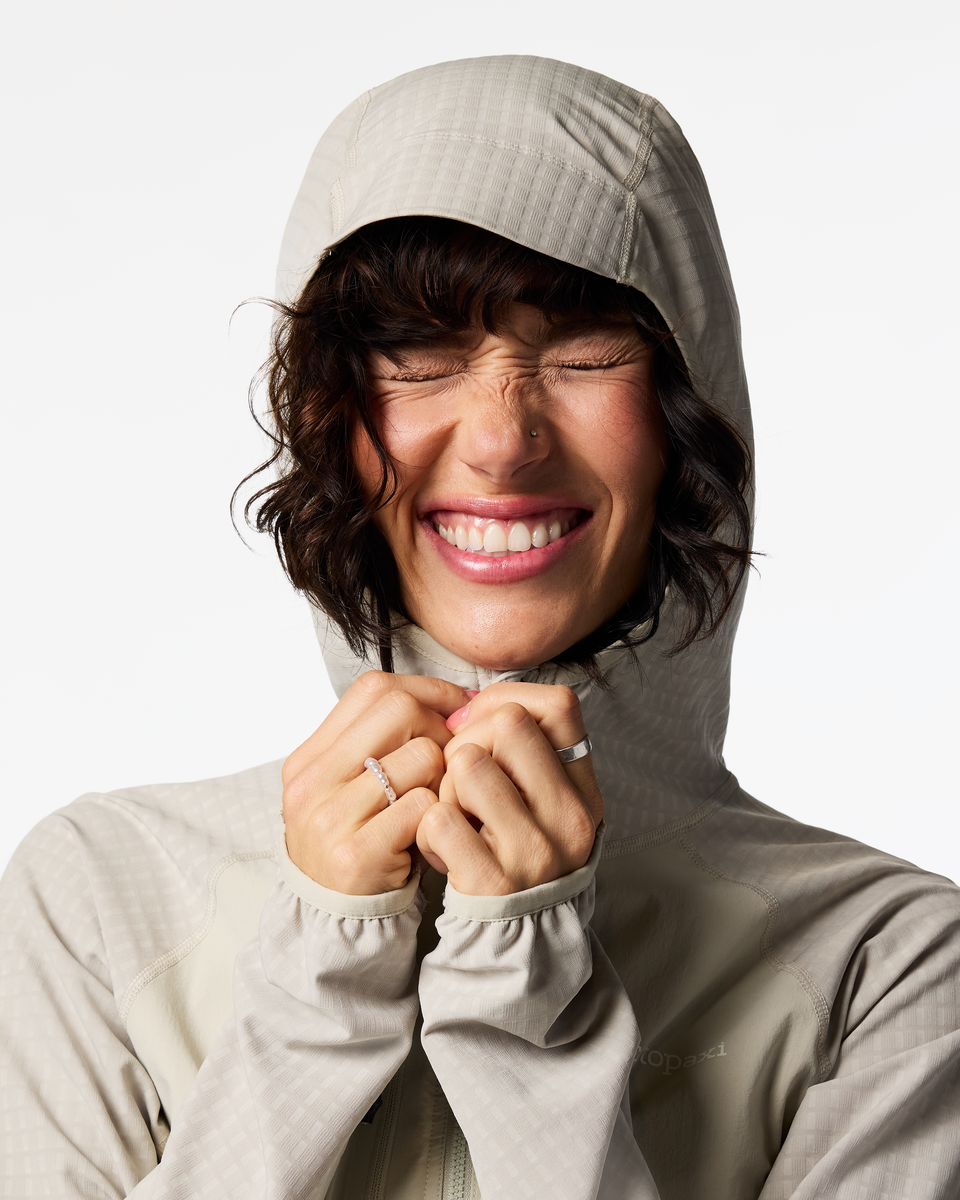 Yermo Hooded Jacket - Women's, Mineral, Model Lola